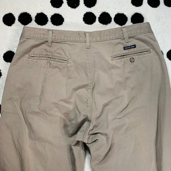 Vintage 90s Denver Hayes Khaki Tan Flat Front Chinos - Picture 5 of 15